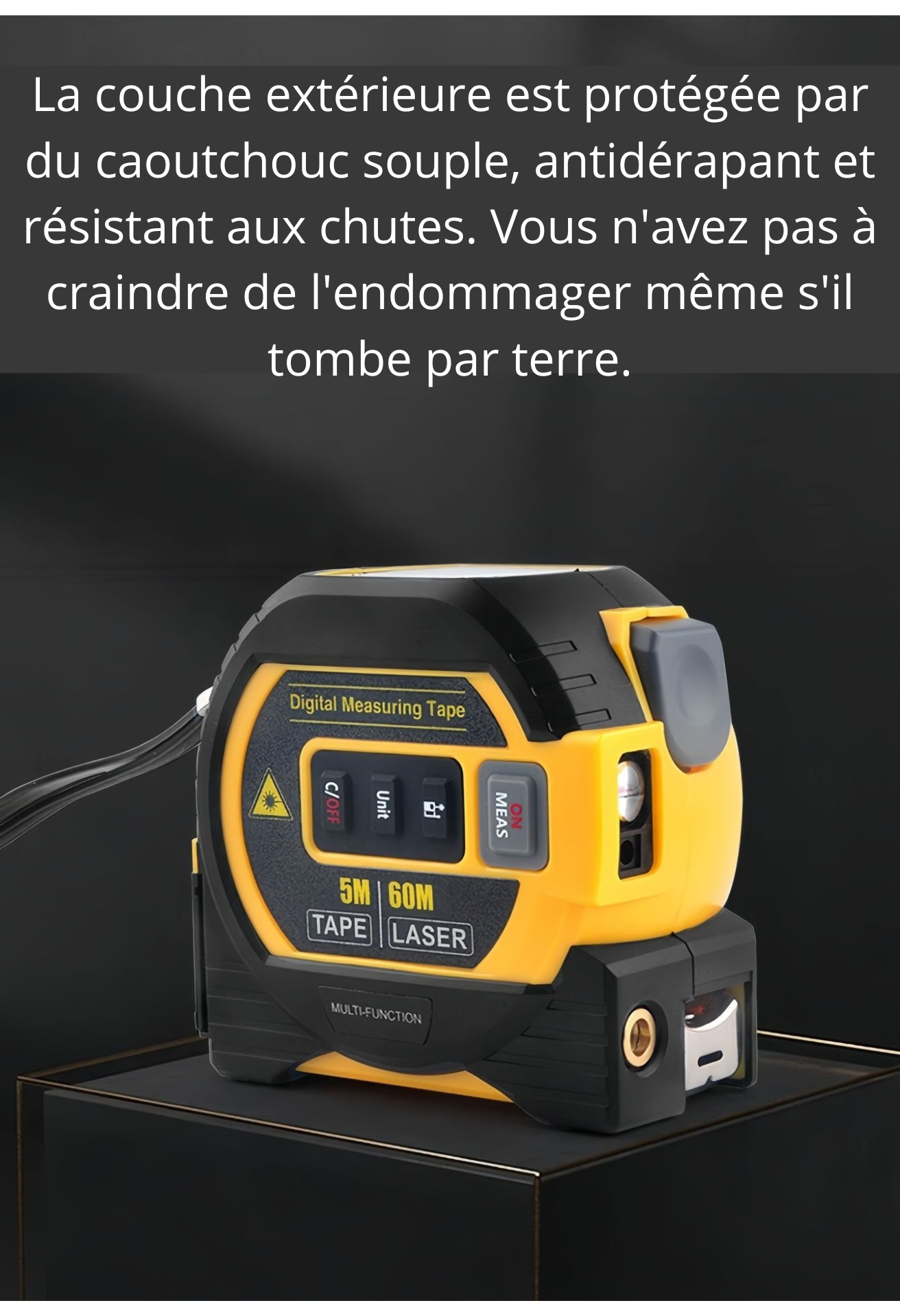 Télémètre laser Règle de mesure de distance de haute précision Ruban laser infrarouge Télémètre portable