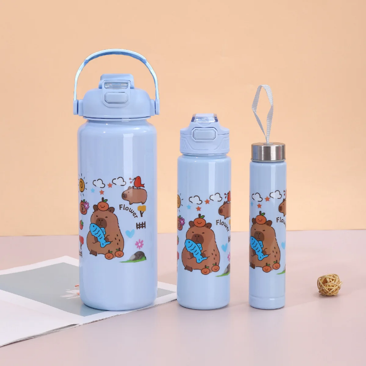 Des gourdes 3 en 1 adorables pour des enfants heureux 🧒👧   💧 Solide, colorées, pratiques – parfaites pour l’école