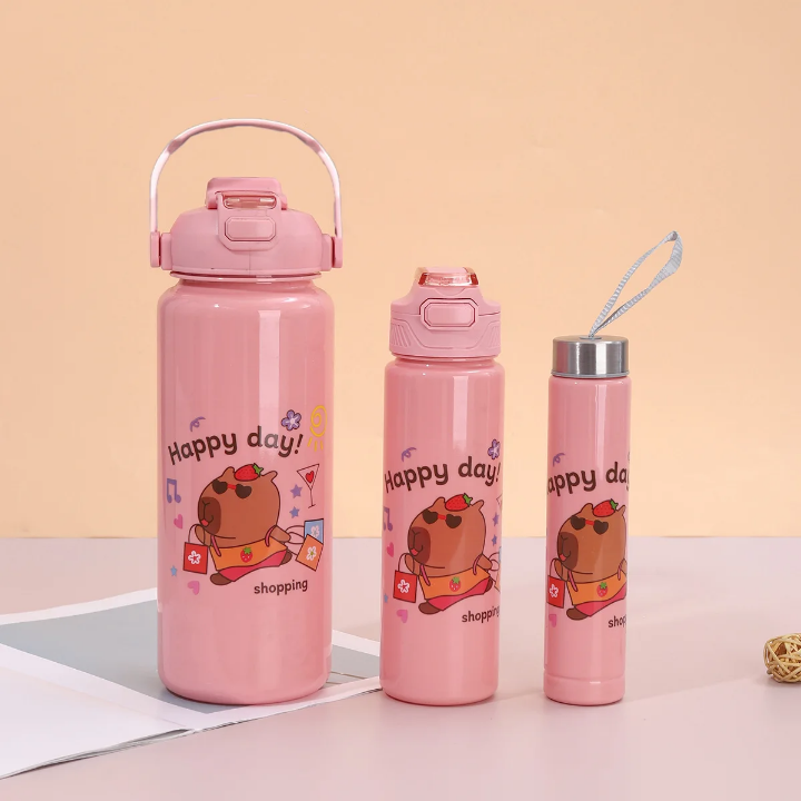 Des gourdes 3 en 1 adorables pour des enfants heureux 🧒👧   💧 Solide, colorées, pratiques – parfaites pour l’école