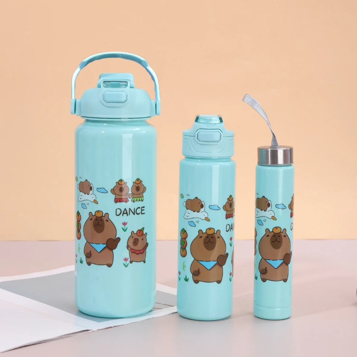 Des gourdes 3 en 1 adorables pour des enfants heureux 🧒👧   💧 Solide, colorées, pratiques – parfaites pour l’école