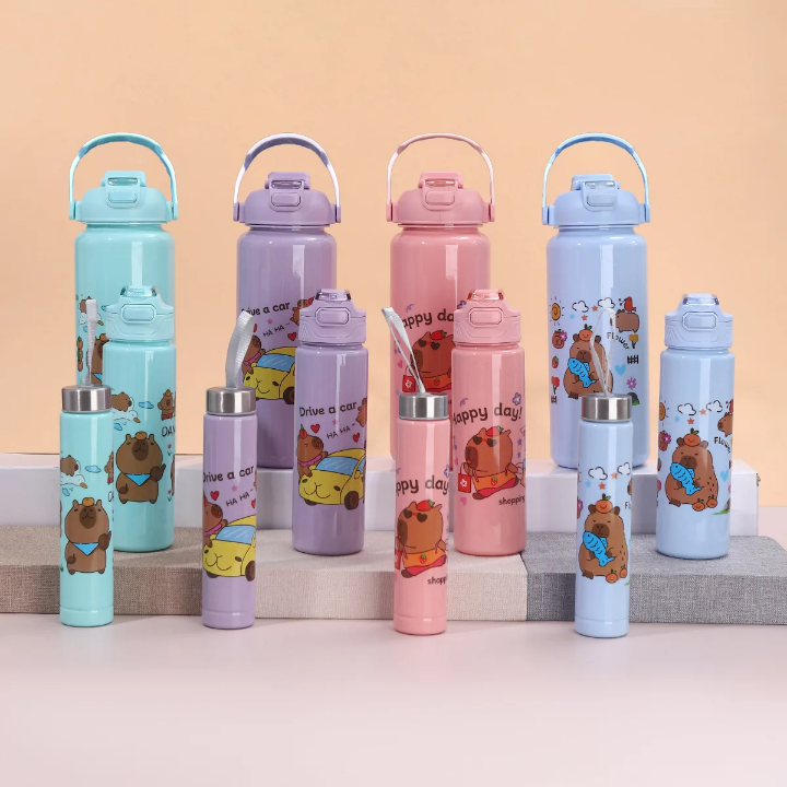 Des gourdes 3 en 1 adorables pour des enfants heureux 🧒👧   💧 Solide, colorées, pratiques – parfaites pour l’école